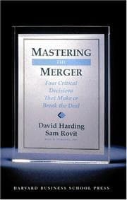 Mastering the Merger by David Harding, Sam Rovit